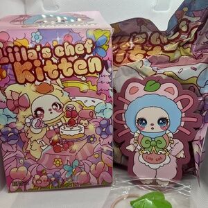 Kawaii Liilas White Peach Jan Donut Bag Charm Keychain